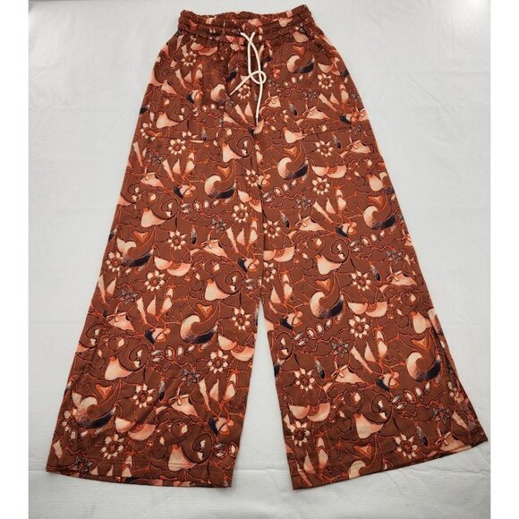 RACHEL Rachel Roy Satin Floral Elastic Waist Pull On Pants Size XS - Picture 1 of 8